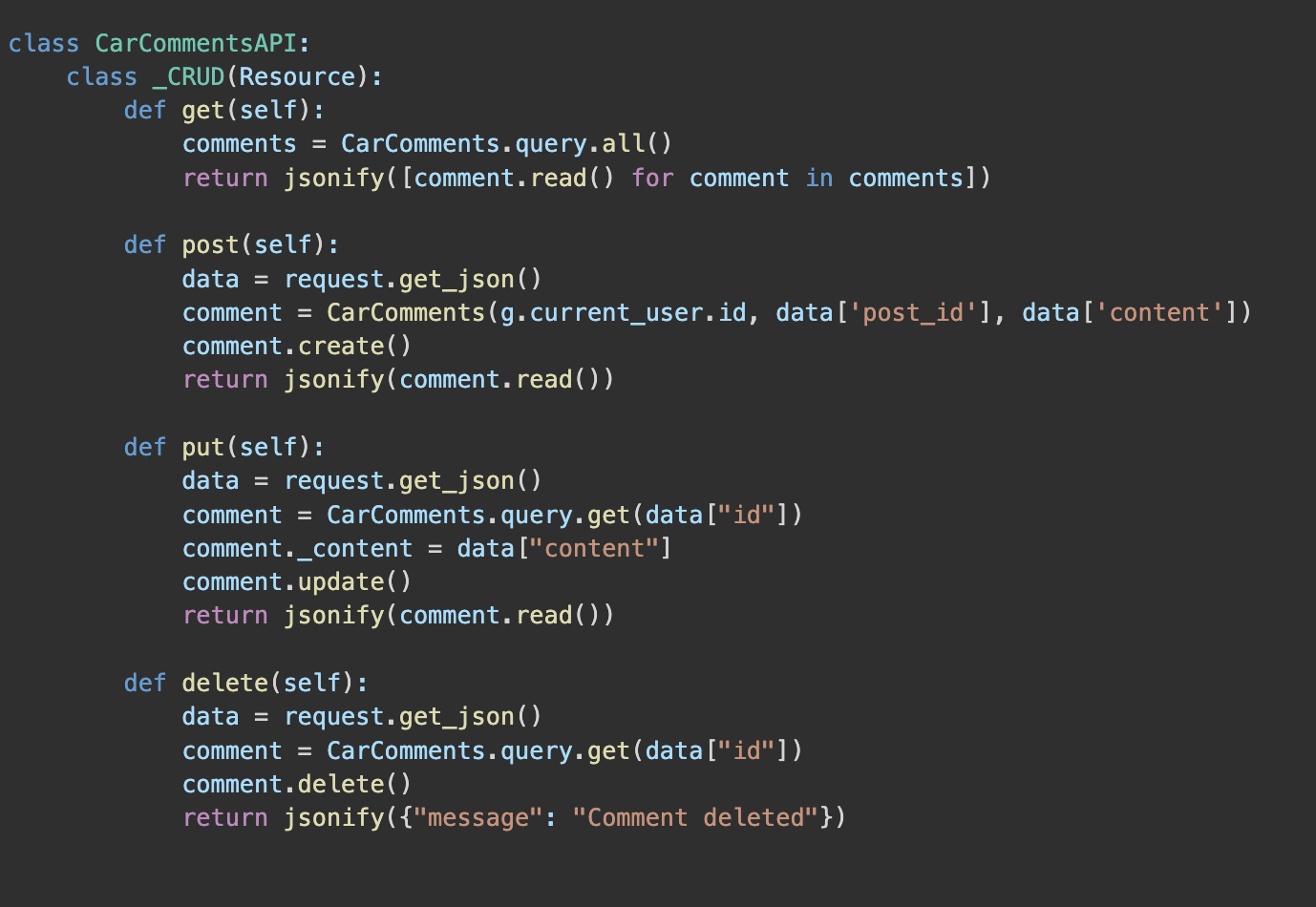 POST API Endpoint Screenshot